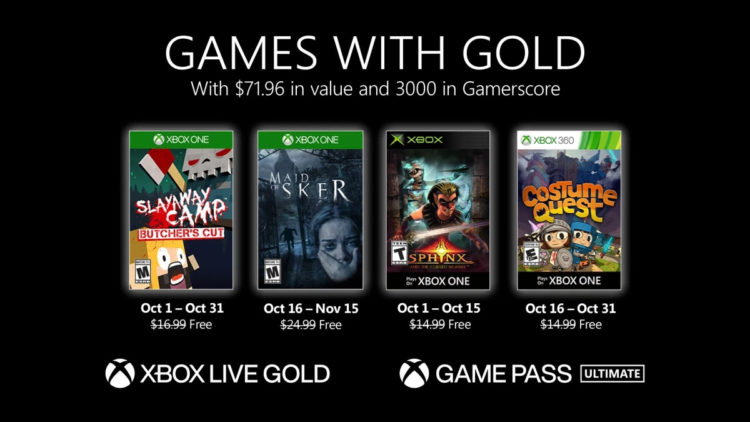 Říjen s Xbox Gold a Game Pass hrami