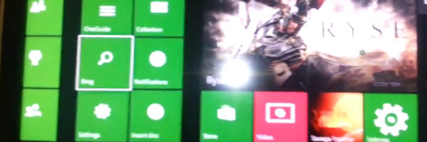 Mobilem natočený dashboard Xbox One