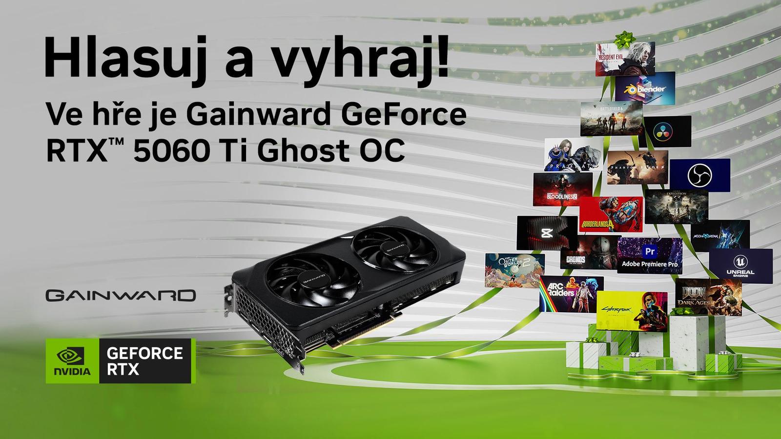 Vyberte nejlepší RTX hry a vyhrajte grafickou kartu NVIDIA GeForce RTX od Gainwardu