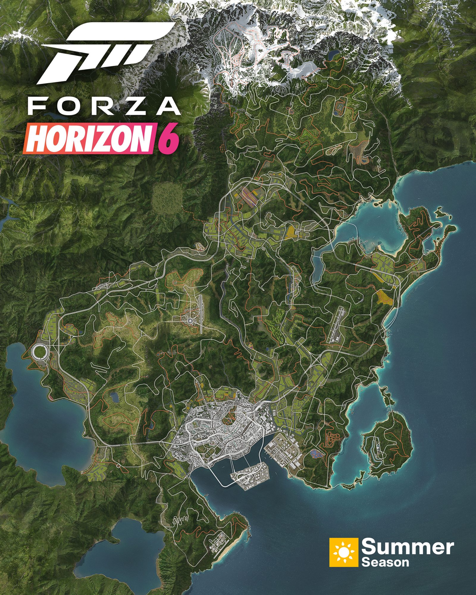 Forza Horizon 6 odhalila kompletní herní mapu