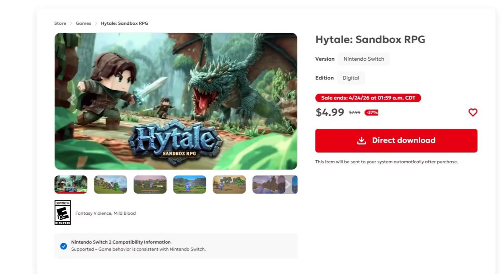 Autoři Hytale žalují napodobeninu hry na Switchi 