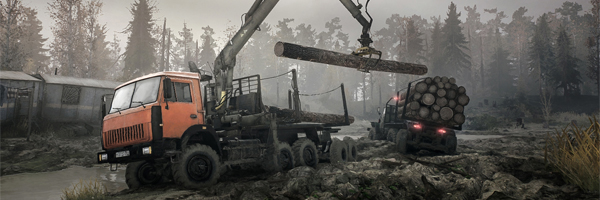 Překonávání těžkého terénu v simulátoru Spintires: MudRunner