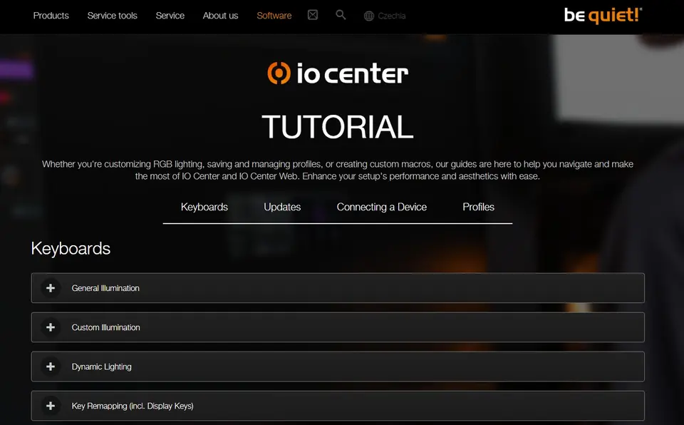 IO Center funguje i ve webovém rozhraní, což ceníme - většinu nastavení pak zvládnete bez instalace zbytečného softwaru