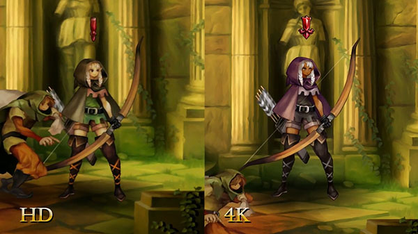 P​orovnání HD a 4K verzí Dragon’s Crown Pro