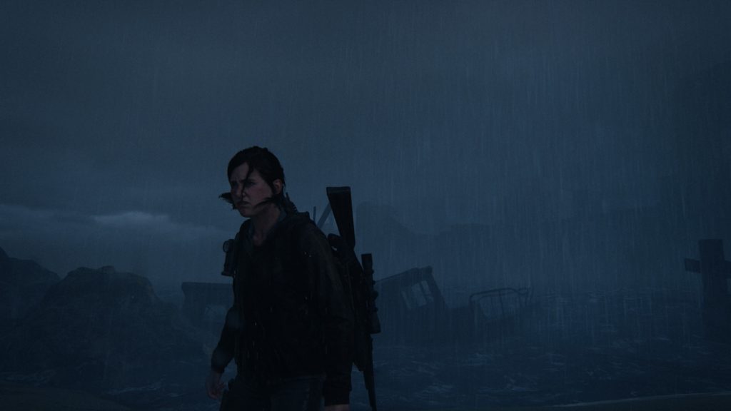 Ellie není žádný andílek a její obličej občas náležitě vyjadřuje tu zlobu nebo touhu po odplatě - nejen ve filmečcích, ale také přímo během hraní.