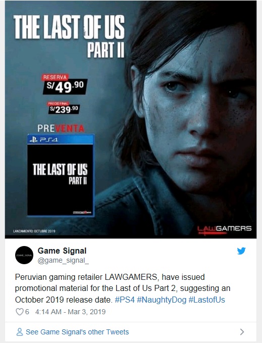 Uniklo možné vydání The Last of Us Part II