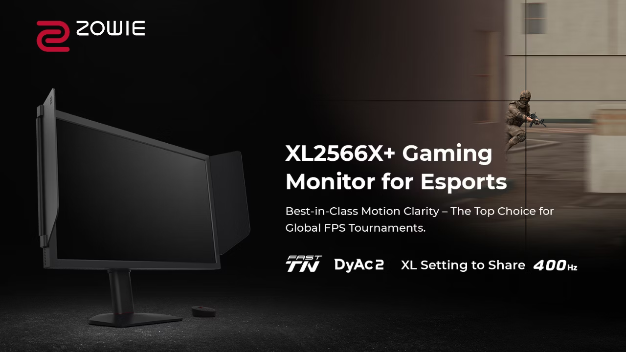 Test 400Hz esportového monitoru Zowie XL2566X+: výsada jen pro profíky?