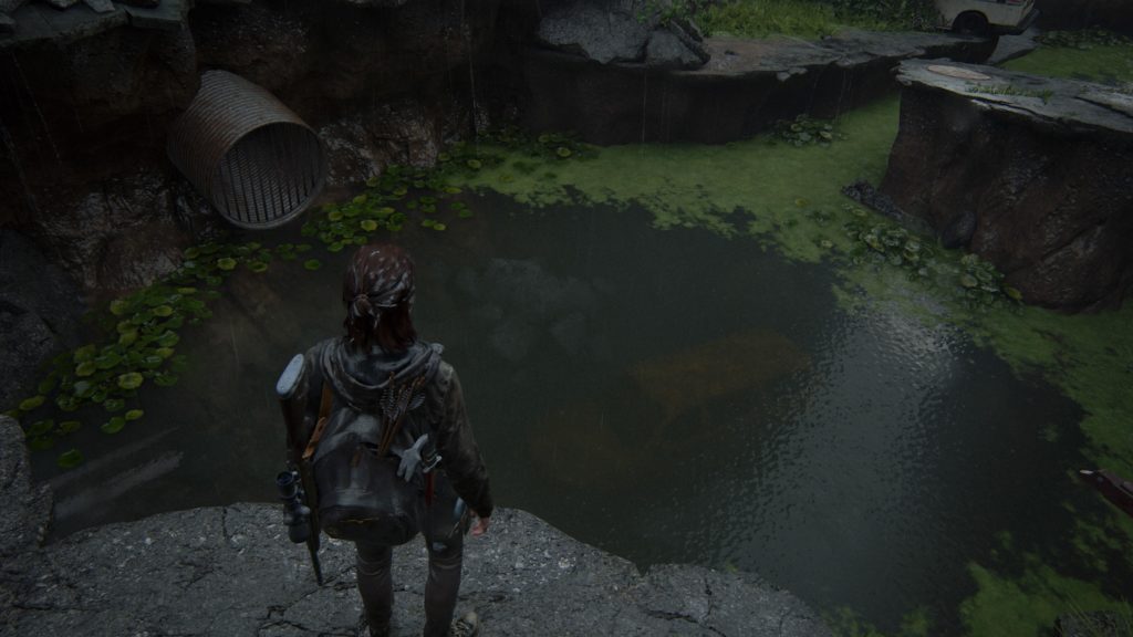 O téhle scéně jsme psali v recenzi, na tomhle obrázku bohužel nevyniknou pod hladinou se míhající ryby.