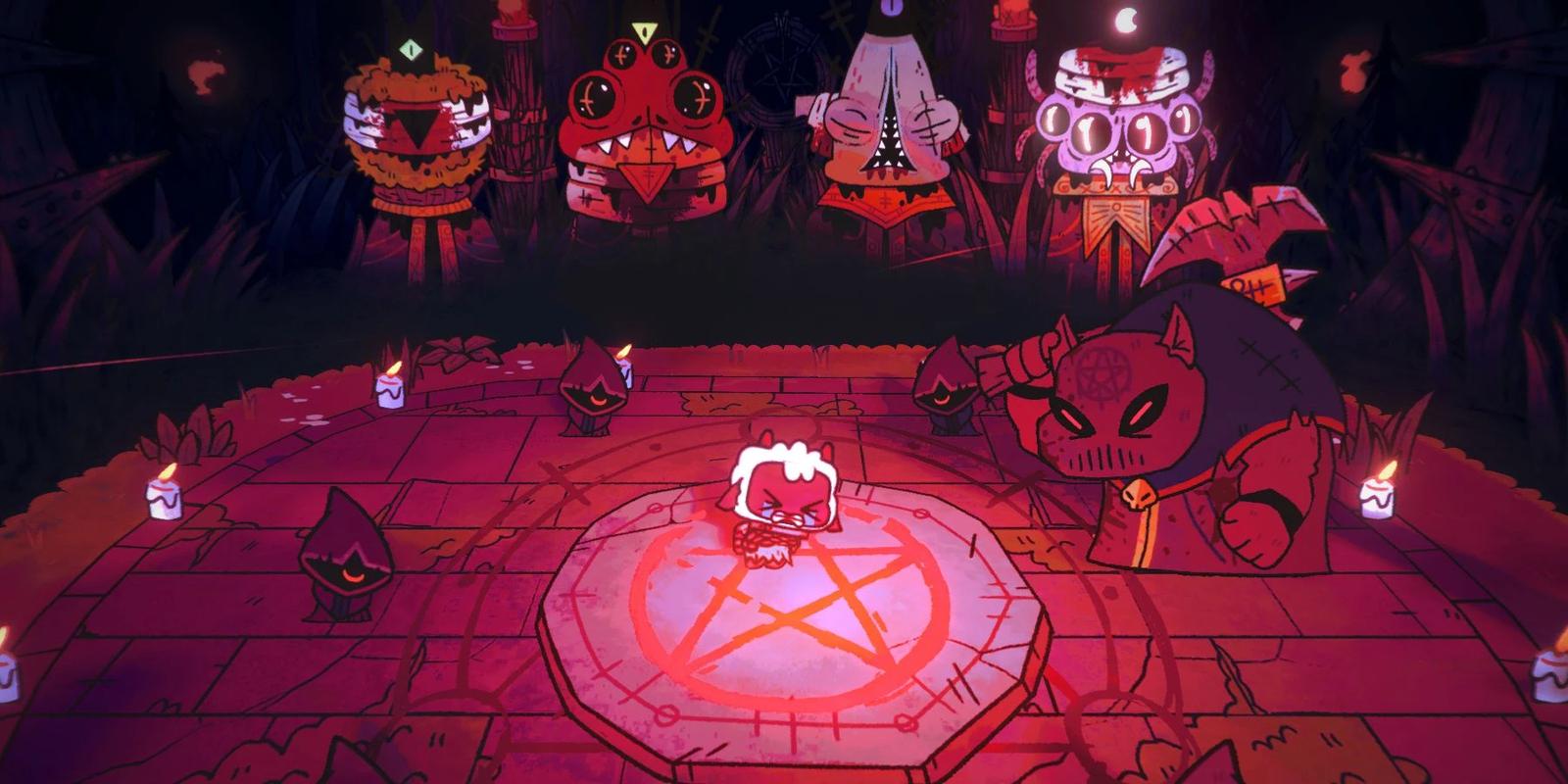 Cult of the Lamb představuje čtveřici děsivých biskupů