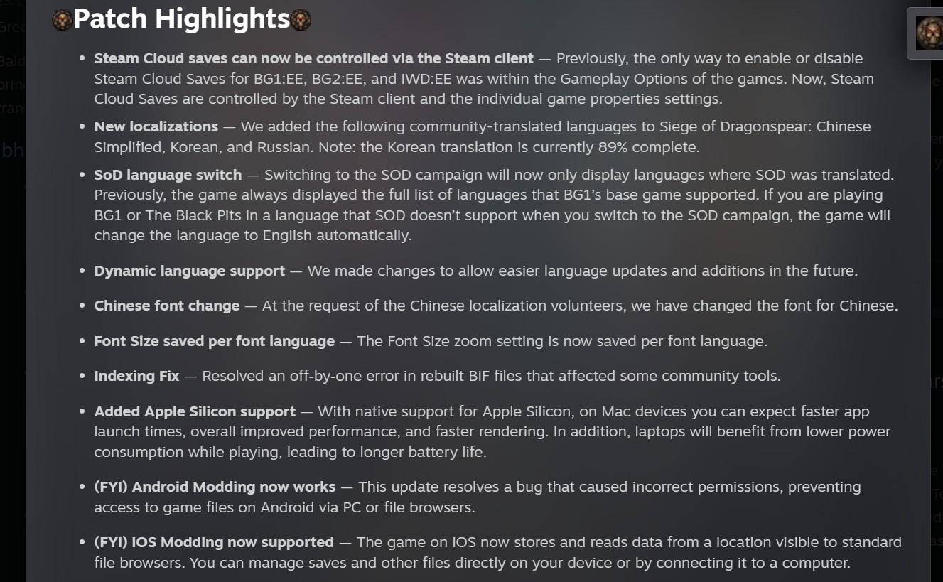 Baldur's Gate dostává velkou aktualizaci po 14 letech