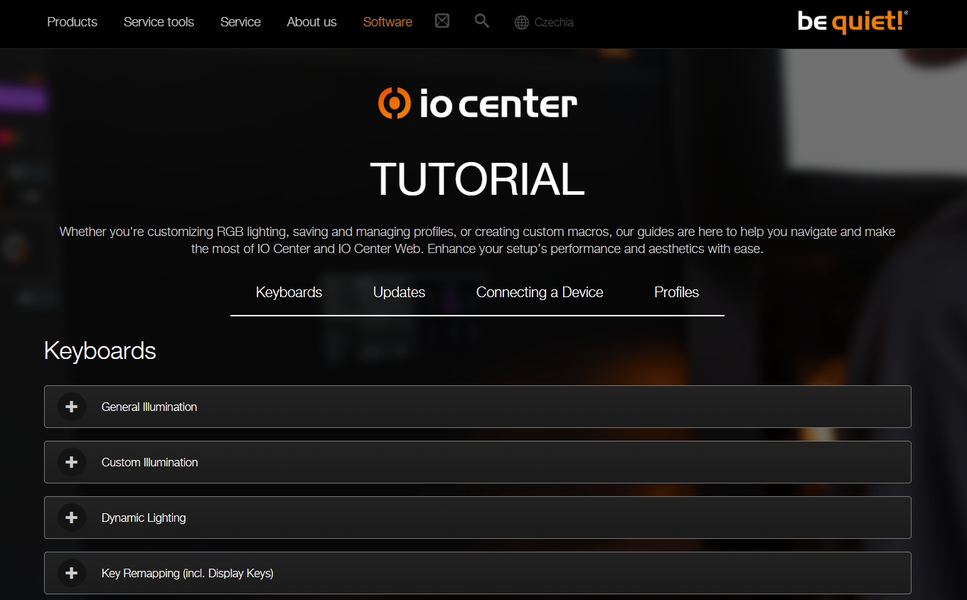 IO Center funguje i ve webovém rozhraní, což ceníme - většinu nastavení pak zvládnete bez instalace zbytečného softwaru